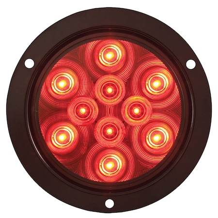 Optronics 10-Led Flange Mount Red Stop/Turn/Tail Light With Weathertight Connection STL42RMB